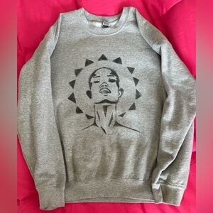 Hand Spray-Painted Powerful Woman Sweatshirt || Unisex M